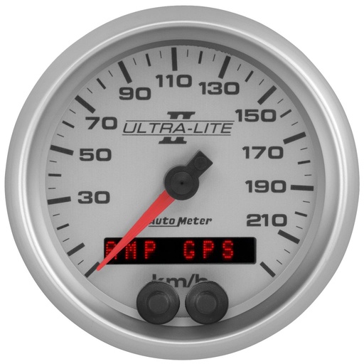 [ATM-4980-M] AutoMeter 3-3/8" SPEEDO, 225 KM/H, GPS, ULTRA-LITE II