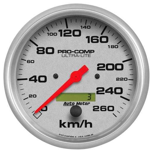 [ATM-4489-M] AutoMeter 5" SPEEDOMETER, 0-260 KM/H, ELECTRIC, ULTRA-LITE