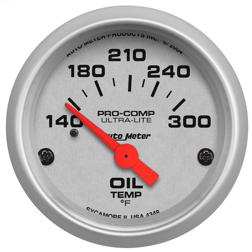 [ATM-4348] AutoMeter 2-1/16" OIL TEMPERATURE, 140-300 °F, AIR-CORE, ULTRA-LITE