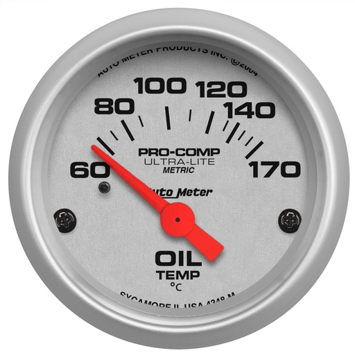 [ATM-4348-M] AutoMeter 2-1/16" OIL TEMPERATURE, 60-170 °C, AIR-CORE, ULTRA-LITE