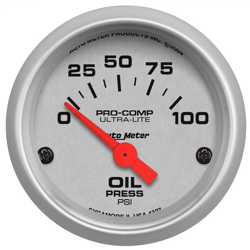 [ATM-4327] AutoMeter 2-1/16" OIL PRESSURE, 0-100 PSI, AIR-CORE, ULTRA-LITE