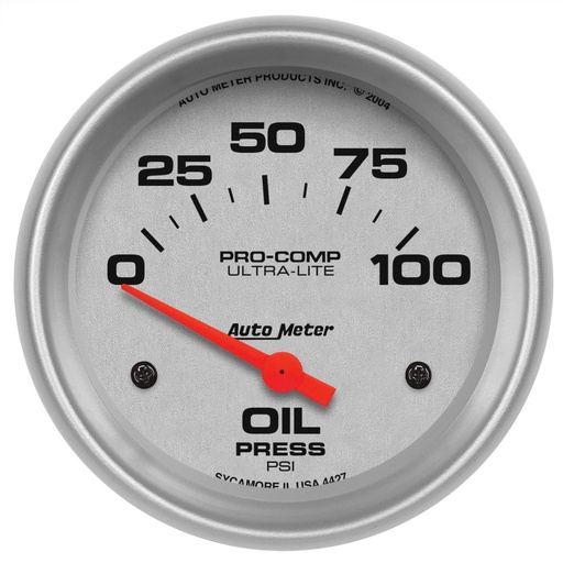 [ATM-4427] AutoMeter 2-5/8" OIL PRESSURE, 0-100 PSI, AIR-CORE, ULTRA-LITE