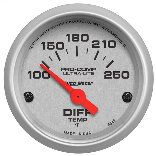 [ATM-4349] AutoMeter 2-1/16" DIFFERENTIAL TEMPERATURE, 100-250 °F, AIR-CORE, ULTRA-LITE