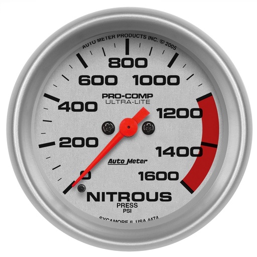 [ATM-4474] AutoMeter 2-5/8" NITROUS PRESSURE, 0-1600 PSI, STEPPER MOTOR, ULTRA-LITE