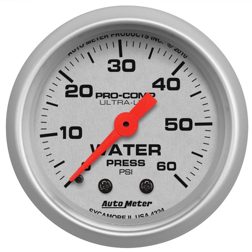 [ATM-4324] AutoMeter 2-1/16" WATER PRESSURE, 0-60 PSI, MECHANICAL, ULTRA-LITE