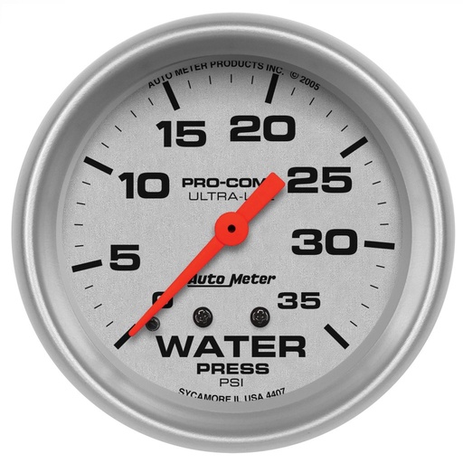 [ATM-4407] AutoMeter 2-5/8" WATER PRESSURE, 0-35 PSI, MECHANICAL, ULTRA-LITE