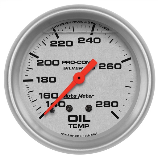 [ATM-4641] AutoMeter 2-5/8" OIL TEMPERATURE, 140-280 °F, MECHANICAL, LIQUID FILLED, ULTRA-LITE