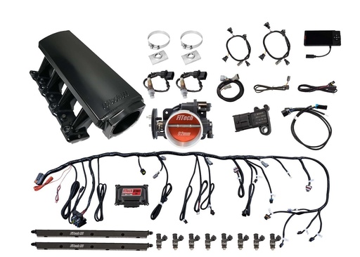 [FIF-70007] FITech Fuel Injection 70007: 70007 Ultimate LS EFI Induction System LS1/LS2/LS6 500 HP with Transmission Control & Long Runner Cathedral
