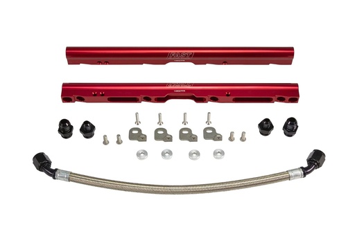 [FST-146028-KIT] FAST 146028-KIT: LSXRT Billet Fuel Rail Kit GenIII Red with Fittings, O-Rings, Hardware