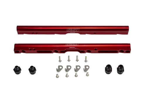 [FST-146027-KIT] FAST 146027-KIT: LSXR Billet Fuel Rail Kit LS3/LS7 Red with Fittings, O-Rings, Hardware