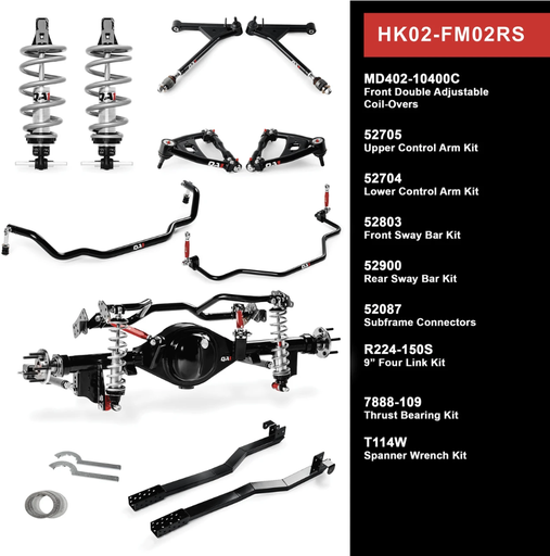 [HK02-FM02RS] QA1 HK02-FM02RS LEVEL 2 FULL VEHICLE HANDLING KIT WITH QA1 9 IN. HOUSING, 67-70 MUSTANG