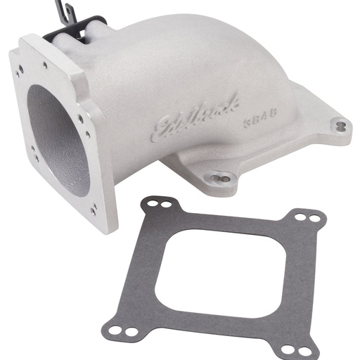 [EDL-3848] Edelbrock 3848: Low Profile Intake Elbow for 90mm Throttle Body to 4150 Square-bore Flange