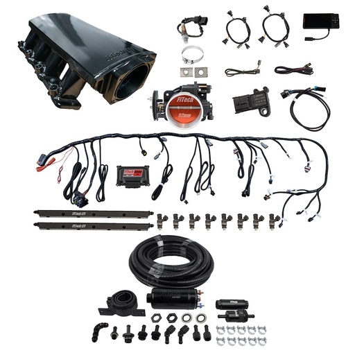 [FIF-71011] FITech Fuel Injection 71011: Ultimate LS EFI Induction System LS3/L92 500 HP with Inline Fuel Pump