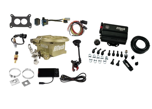 [FIF-35591] FITech Fuel Injection 35591: 35591 Go EFI 2 Barrel 400 HP Classic Gold EFI System With Force Fuel Mini Delivery Master Kit