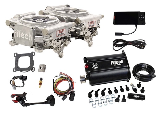 [FIF-35261] FITech Fuel Injection 35261: 35261 Go EFI 2x4 625 HP Bright Aluminum EFI System With Force Fuel Delivery Master Kit