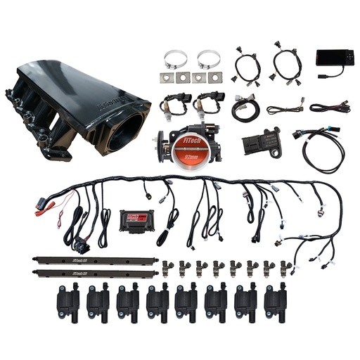 [FIF-78012] FITech Fuel Injection 78012: 78012 Ultimate LS 500 HP EFI System With Short LS3 Port Intake, Transmission Control & LS3 Coil Pack Set