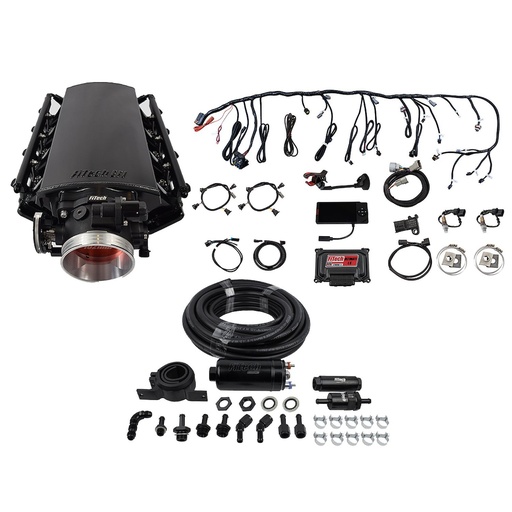 [FIF-71002] FITech Fuel Injection 71002: 71002 Ultimate LS EFI Induction System Master Kit LS1/LS2/LS6 500 HP with Transmission Control & Inline Fuel Pump