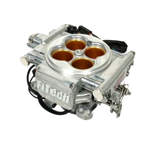 [FIF-30013] FITech Fuel Injection 30013: 30013 Go EFI-8 Power Adder Plus 1200 HP Throttle Body System Kit [Bright Aluminum]