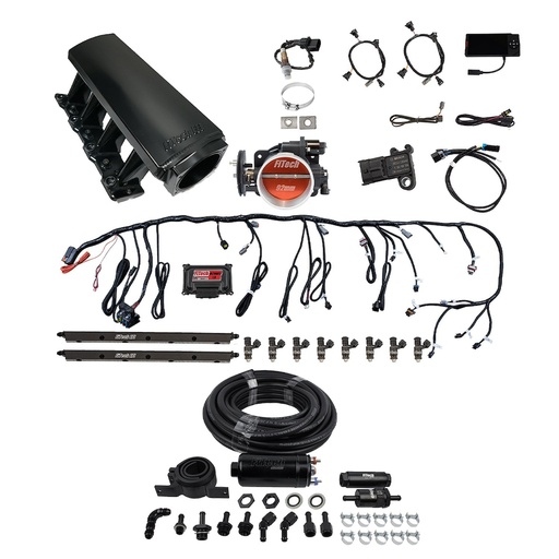 [FIF-71006] FITech Fuel Injection 71006: 71006 Ultimate LS EFI Induction System Tall LS1/LS2/LS6 500 HP with In-line Fuel Pump Master Kit