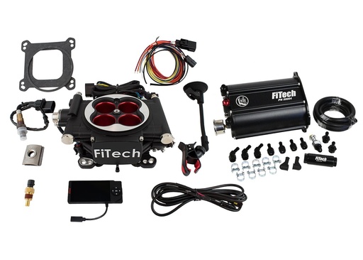 [FIF-35204] FITech Fuel Injection 35204: Go EFI-4 Power Adder 600 HP Throttle Body System Master Kit with Force Fuel System