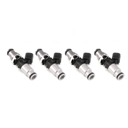 [IJD-1300601414B4] Injector Dynamics 1300601414B4: 1300.60.14.14B.4 1300cc Fuel Injector Set,- 14 mm Top Adapter (Grey), 14 mm (Silver) Lower O-Ring