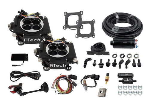 [FIF-31062] FITech Fuel Injection 31062: 31062 Go EFI 2x4 625 HP Matte Black EFI System With Inline Fuel Delivery Master Kit