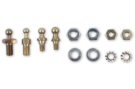 [HLY-20-2] Holley 20-2: 20-2 Throttle Linkage Ball Studs Kit Contains The Following: 1/4", 5/16", 7/32" & 3/8" Studs