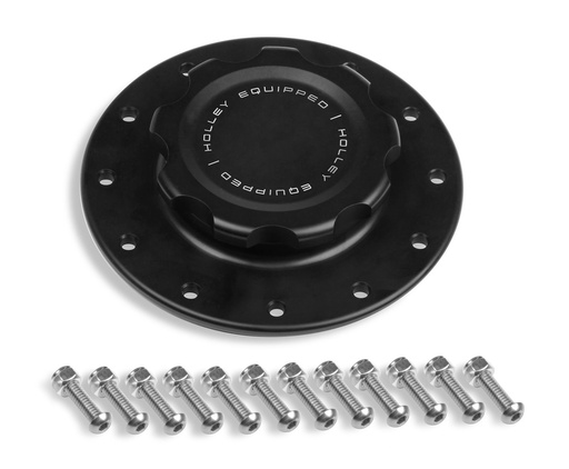 [HLY-241-227] Holley 241-227: 241-227 Billet Fuel Cell Cap 5.343" 12 Bolt Flange