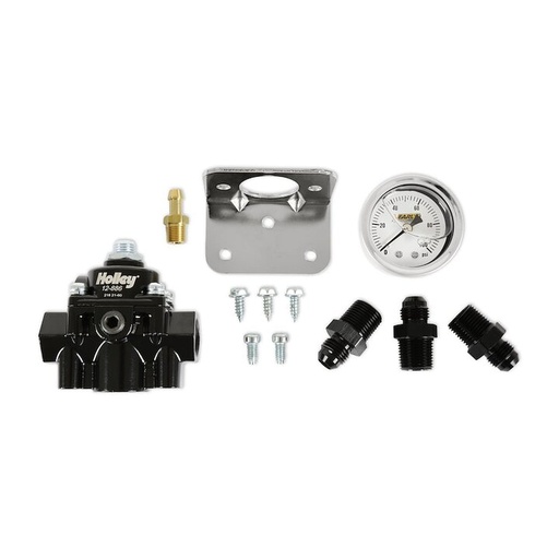 [HLY-12-886KIT] Holley 12-886KIT: 12-886KIT Die-Cast EFI Bypass Fuel Pressure Regulator Kit, 15-60 psi Adjustable