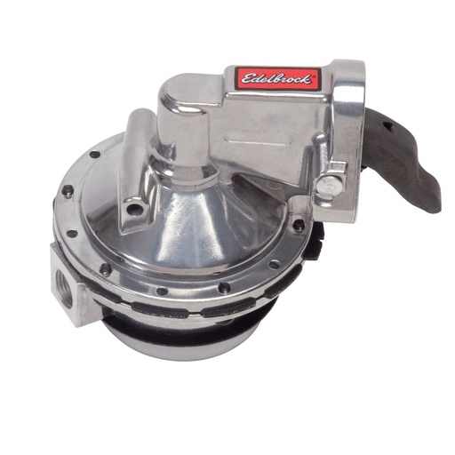 [EDL-1711] Edelbrock 1711: Victor Series Racing Fuel Pump for Small Block Chevy 262-400 and W-Series Big Block 348/409, Polished Finish