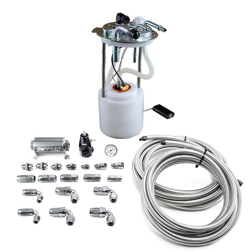 [DWK-94016017015] DeatschWerks 94016017015: 94016017015 DW400 Pump Module + Return SS CPE Plumbing Kit for 2005-2019 Yukon Tahoe 4.85.36 6.2 V8