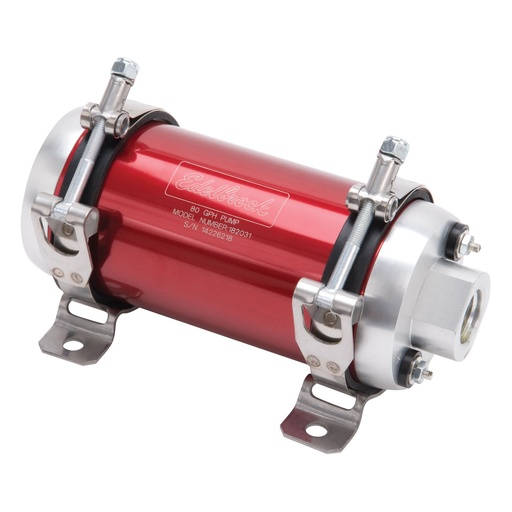 [EDL-182031] Edelbrock 182031: Quiet-Flo EFI In-Line Red Electric Fuel Pump 80 GPH