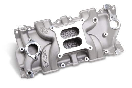 [WND-8120WND] Weiand 8120WND: Street Warrior Aluminum Intake Manifold Small Block Chevy 262-400