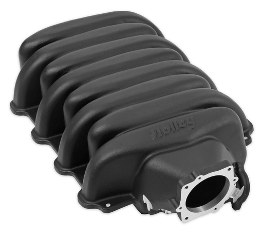 [HLY-300-900BK] Holley 300-900BK: 300-900BK Low-Profile Intake Manifold for Ford 7.3L Godzilla Engine [Black-Powdercoat]