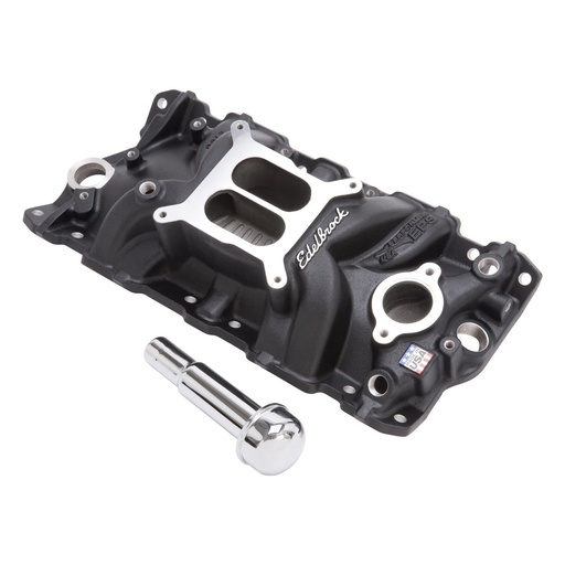 [EDL-27033] Edelbrock 27033: Performer EPS Black Intake Manifold for Small Block Chevy with Oil fill tube