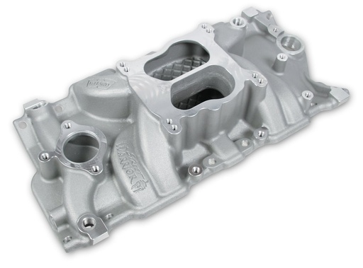[WND-8125] Weiand 8125: Street Warrior Aluminum Intake Manifold Small Block Chevy 283-406 1955-1986