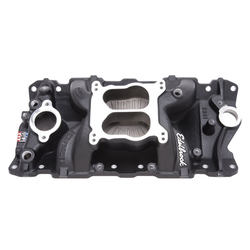 [EDL-26013] Edelbrock 26013: Performer Air-Gap Small Block Chevy Intake Manifold Black