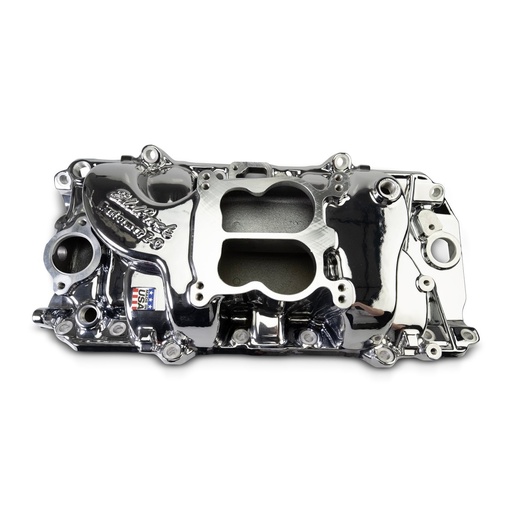 [EDL-2161-CP] Edelbrock 2161-CP: 2161-CP Performer 2-O Intake Manifold for 1965-1990 Big Block Chevy Engines w/Oval Port Heads [Chrome Plasma Finish]