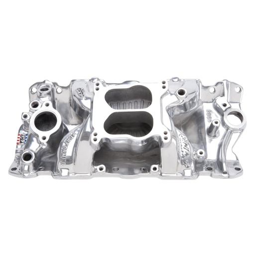 [EDL-26011] Edelbrock 26011: Performer Air-Gap Small Block Chevy Intake Manifold Polished