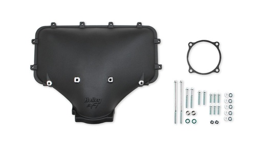 [HLY-300-301BK] Holley 300-301BK: 300-301BK EFI Hi-Ram 105 mm Side-Mount Intake Manifold Plenum Top for Ford Style Throttle Body [Black Finish]