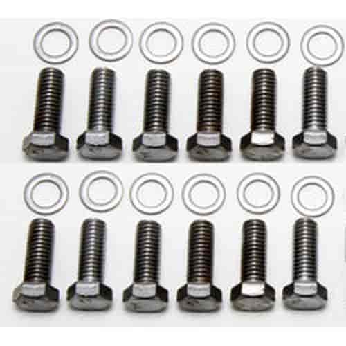 [TRD-9265] Trans Dapt 9265: Intake Manifold Bolt Set Fits Small Block Chevy 283-350 and Chevy 90º V6