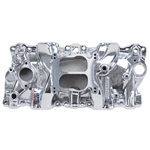 [EDL-21041] Edelbrock 21041: Performer Small Block Chevy Intake Manifold Polished for 1987-95 Cast Iron Heads