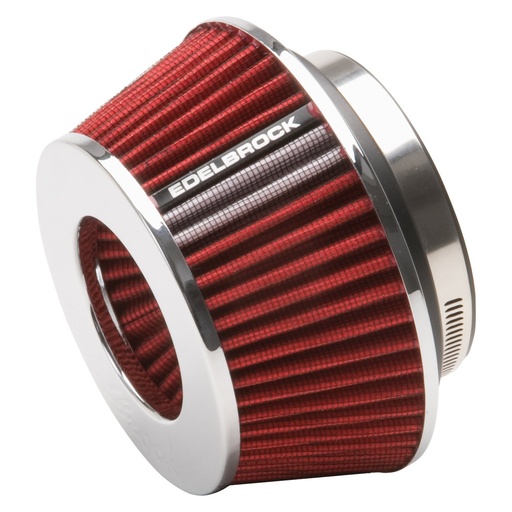 [EDL-43611] Edelbrock 43611: Universal Red Compact Conical Air Filter with 3.70" Overall Length for 3",3.5", and 4" Air Intake Systems