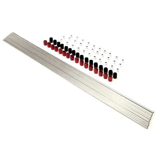 [NXO-00-28030-8] Nitrous Outlet 00-28030-8: 00-28030-8 8-Cyl Direct Port Plumbing Kit, Twelve 2' Sticks/Sixteen Red B-Nuts/Sixteen Black B-Nuts/Thirty Two Sleeves