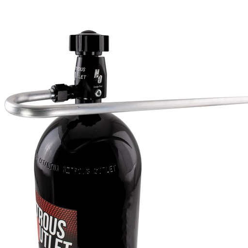 [NXO-00-35020] Nitrous Outlet 00-35020: 00-35020 180-Degree Aluminum Pressure Relief Tube, Black 8AN B-Nut