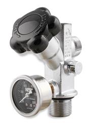 [NOS-16137BNOS] NOS 16137BNOS: Super Hi-Flo Nitrous Bottle Valve with Black Face Gauge for 5 lb. and Larger NOS Bottles