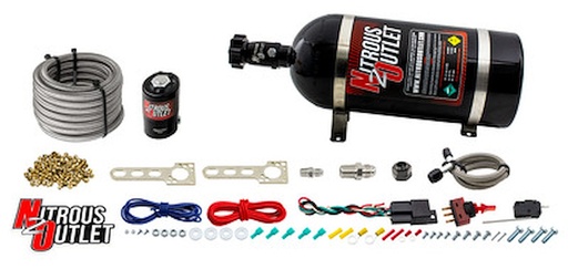 [NXO-00-10200-10] Nitrous Outlet 00-10200-10: 00-10200-10 Universal EFI Dry Single-Nozzle System, 35-200HP, 10lb Bottle