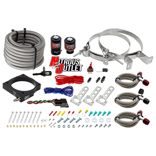 [NXO-00-10131-00] Nitrous Outlet 00-10131-00: 00-10131-00 Dodge 85 mm 5.7/6.1 Hemi Plate System, Gas/E85, 5-55psi, 50-200HP, No Bottle