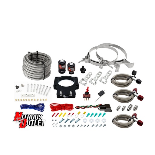 [NXO-00-10108-00] Nitrous Outlet 00-10108-00: 00-10108-00 GM 90 mm LSX Plate System, Gas/E85, 5-55psi, 50-200HP, No Bottle, 1997-2004 Corvette Requires Part # 00-42000