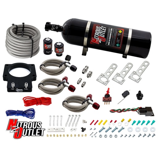[NXO-00-10113-15] Nitrous Outlet 00-10113-15: 00-10113-15 GM 92 mm LSX Plate System, Gas/E85, 5-55psi, 50-200HP, 15lb Bottle, 1997-2004 Corvette Requires Part # 00-42000